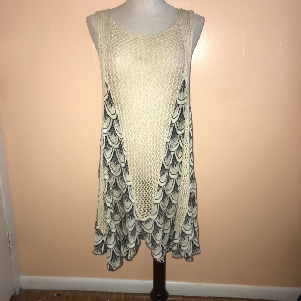 Crochet Cream and Black JoDIFL Dress Mnt condition